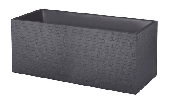 Ecloz - Ecloz - Jardinière Grise plastique L.99,5 x P.39,45 x H.43,5 cm - Image 4