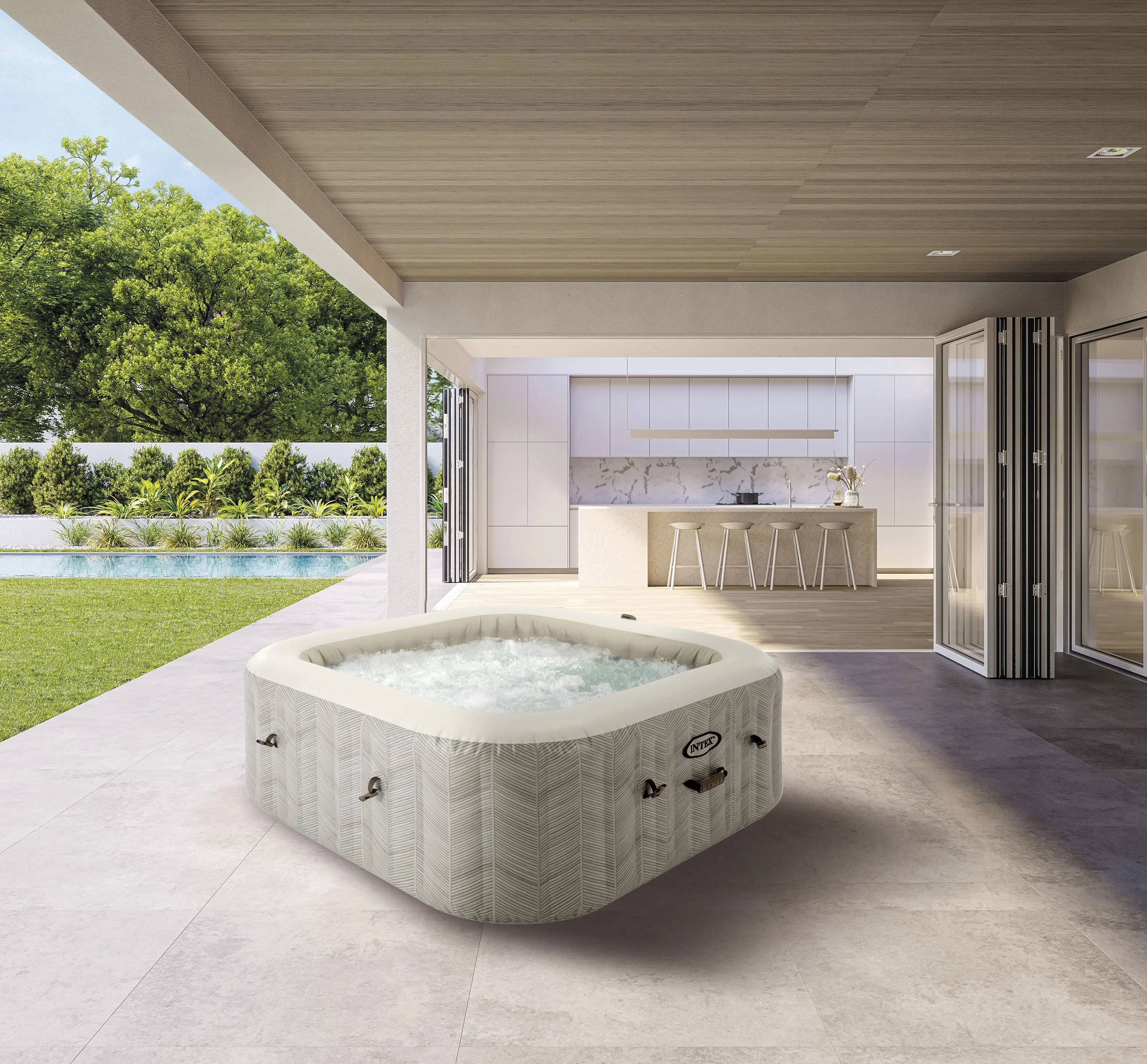 Spa gonflable PureSpa Chevron carré 6 places - INTEX - Image 1