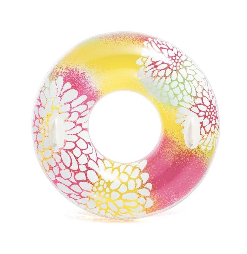 Bouée transparente motifs fleuris Ø 97 cm – INTEX