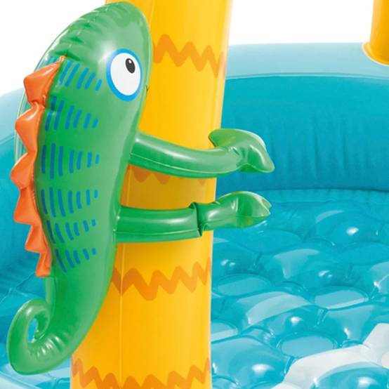 Pataugeoire gonflable Tropicale en PVC multicouleurs L.102xH.86 cm - Intex - Image 9