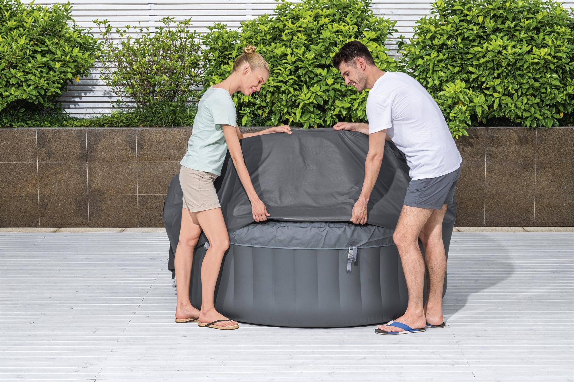 Bestway - Couverture thermique spa Gris - BESTWAY - Image 15