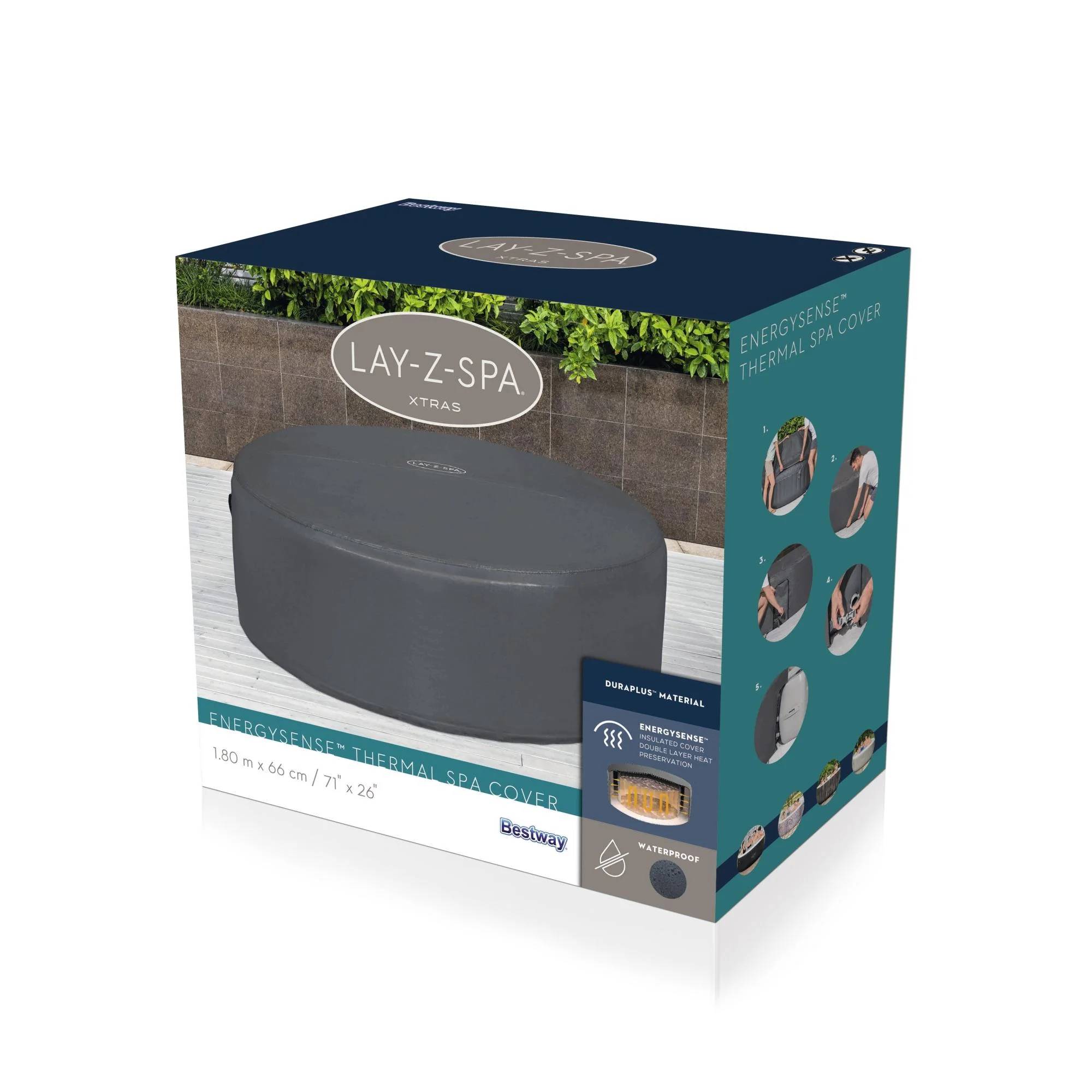 Bestway - Couverture thermique spa Gris - BESTWAY - Imagen 14