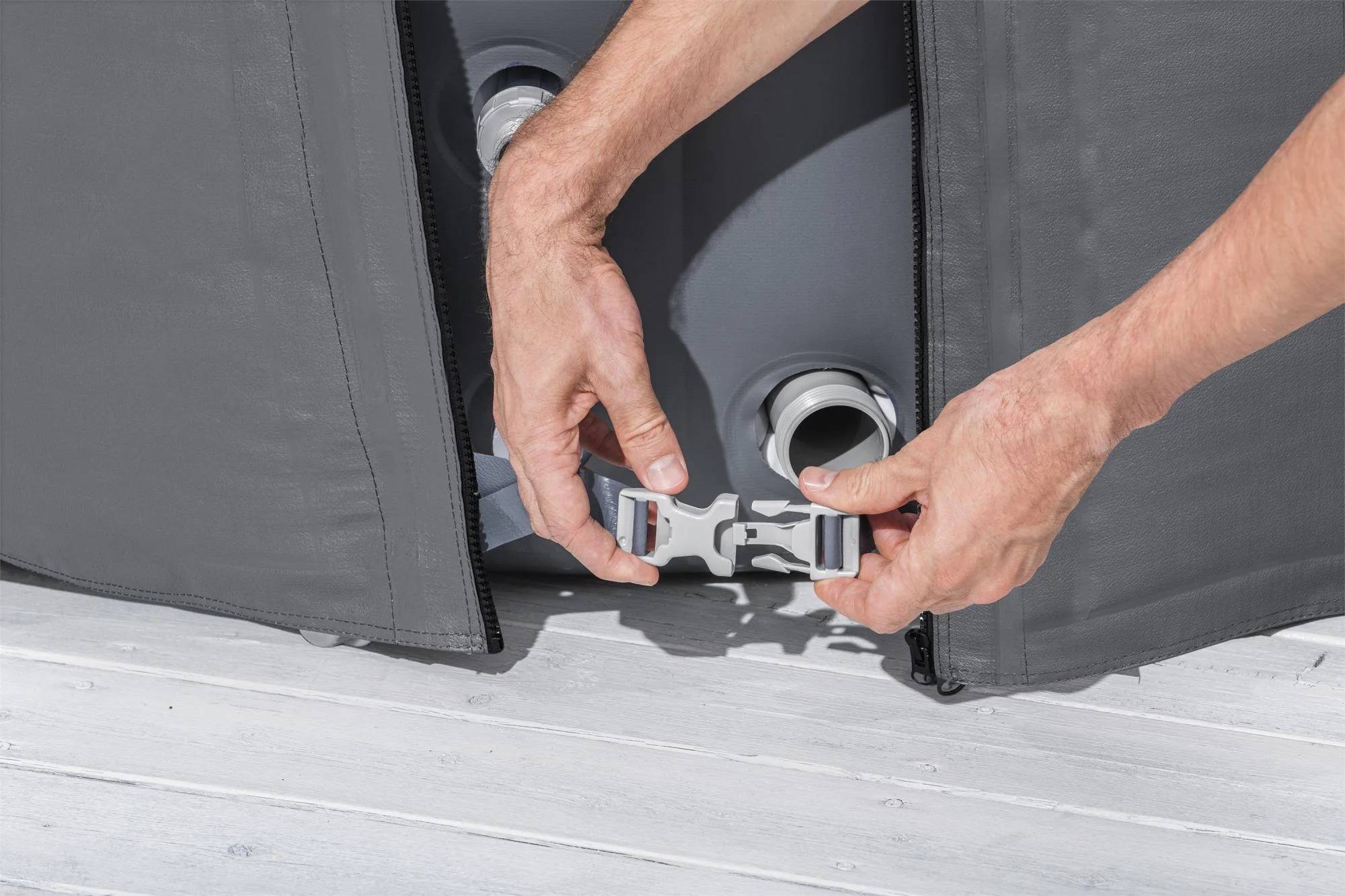 Bestway - Couverture thermique spa Gris - BESTWAY - Image 9
