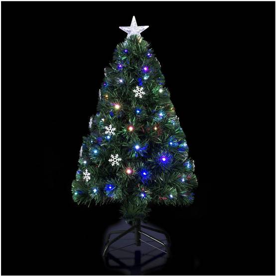 Sapin De Noël Artificiel Fibre Optique LED Multicolore 120 cm - VILNIUS