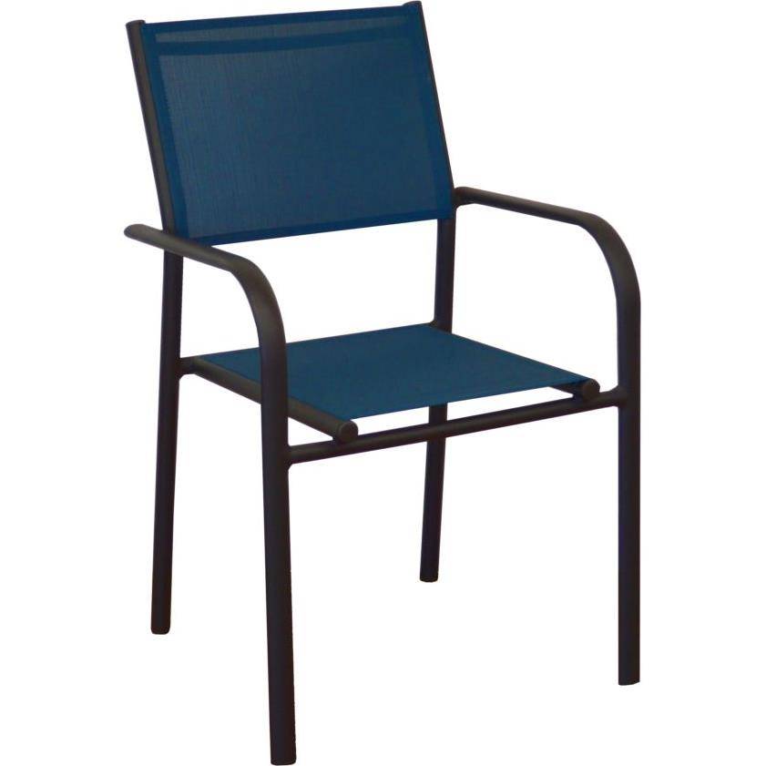 Pro Loisirs - Sillón Textilene Aluminio DUCA Grafito azul