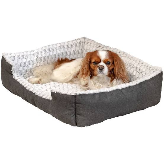 Niche Sweetie coton et fourrure écologique gris L.74 cm l.61 cm H.19 cm - Ferplast - Image 1