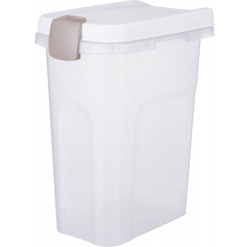 Barril de comida para perro plástico transparente y blanco L.22×l.41×H.33 cm - Trixie - Imagen 1