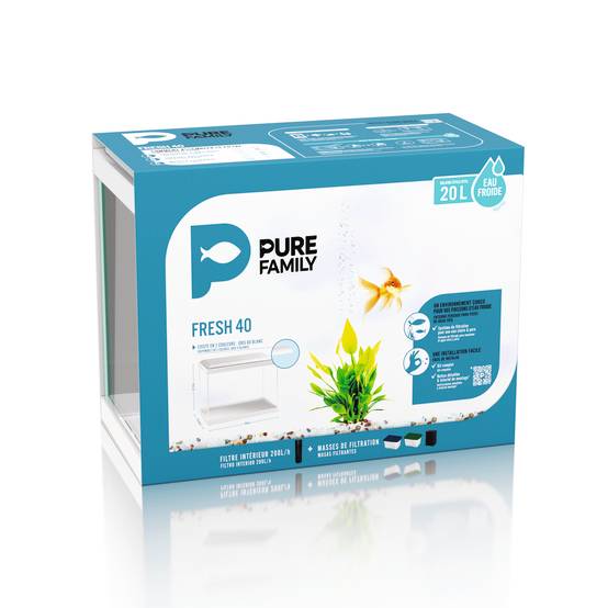 Pure Family - Aquarium pour poisson Fresh 40 blanc 20 L - Pure Family - Image 7