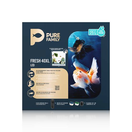 Pure Family - Aquarium pour poisson Fresh 40 XL Led blanc 25 L - Pure Family - Image 4