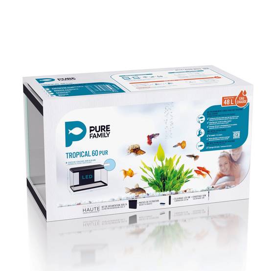 Pure Family - Aquarium pour poisson Tropical Pur 60 blanc 48 L - Pure Family - Image 4