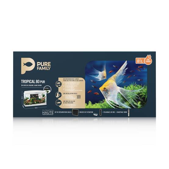 Pure Family - Aquarium pour poisson Tropical 80 Noir 81L - Pure Family - Image 6