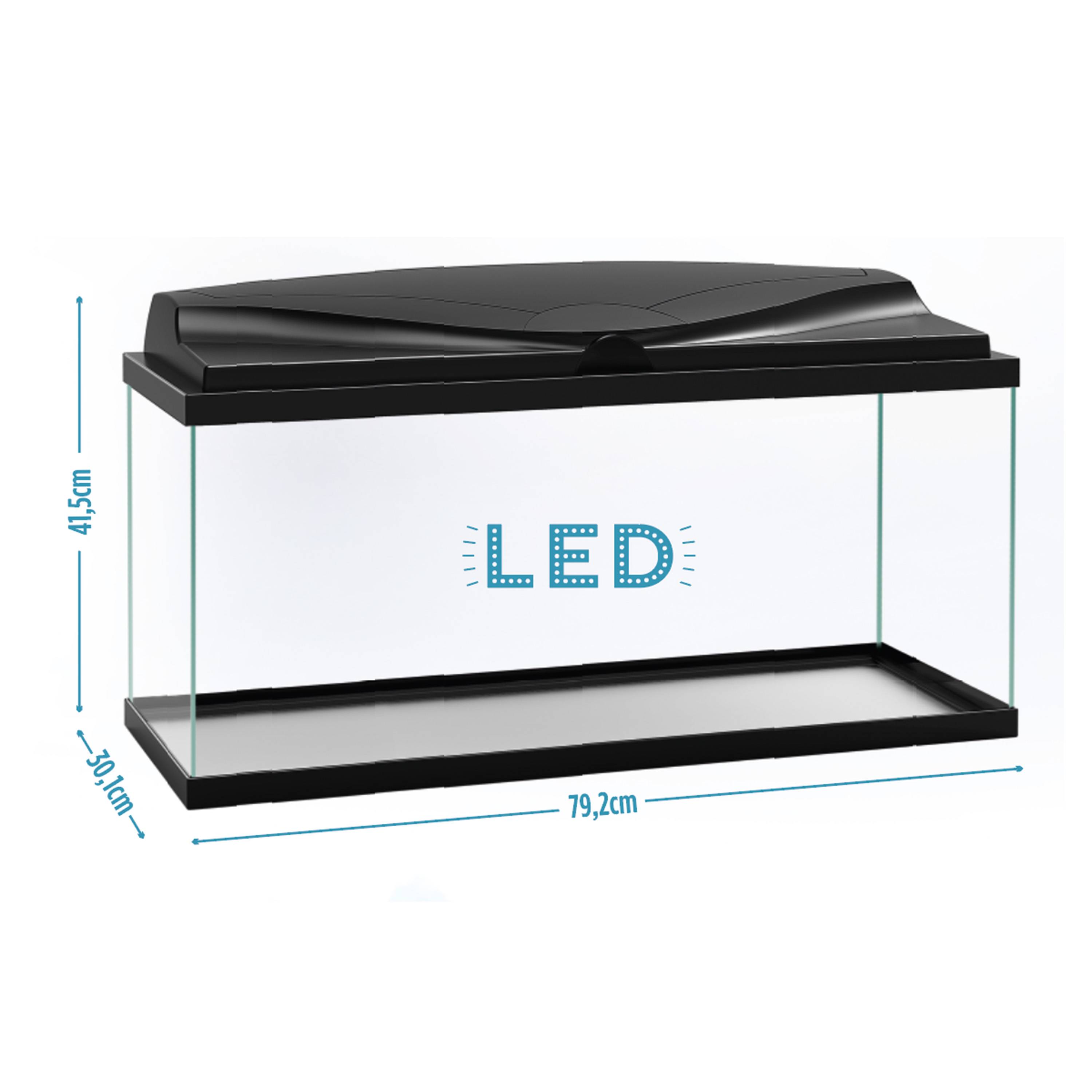 Pure Family - Aquarium pour poisson Tropical 80 noir 74 L - Pure Family - Imagen 9