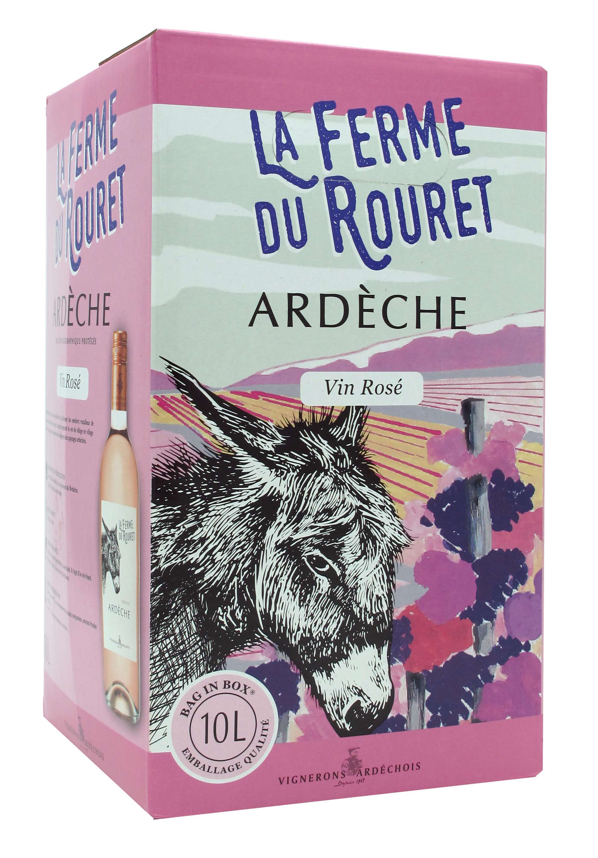 Les Vignerons Ardechois - Rosé IGP Ardèche 10 l - Ferme du Rouret - Imagen 1
