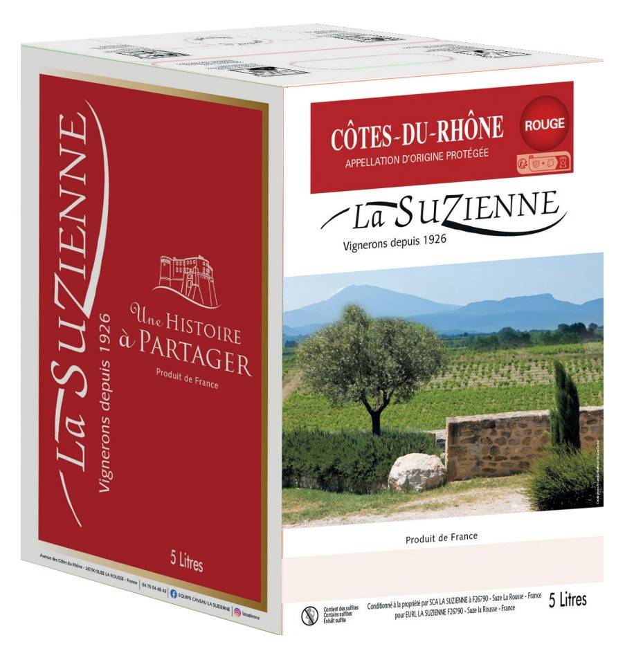 La Suzienne - Vin rouge AOP Côtes du Rhône 5 L