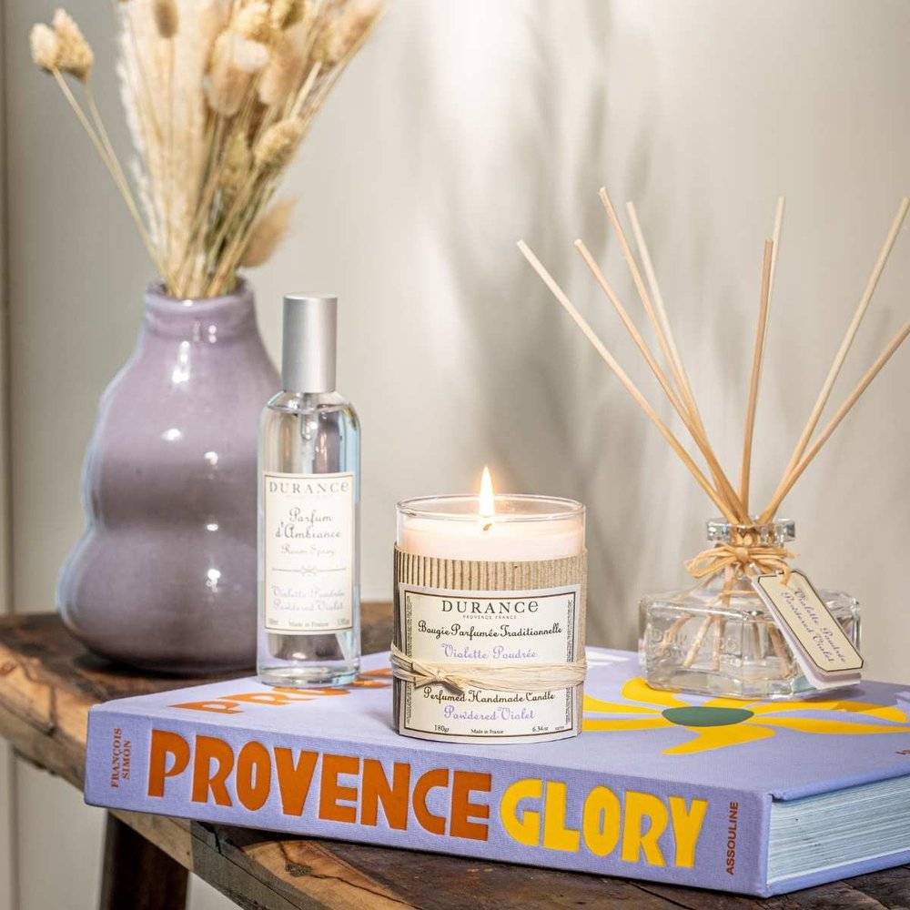 Durance - Bougie Parfumée Violette Poudrée 180 g - DURANCE - Image 2