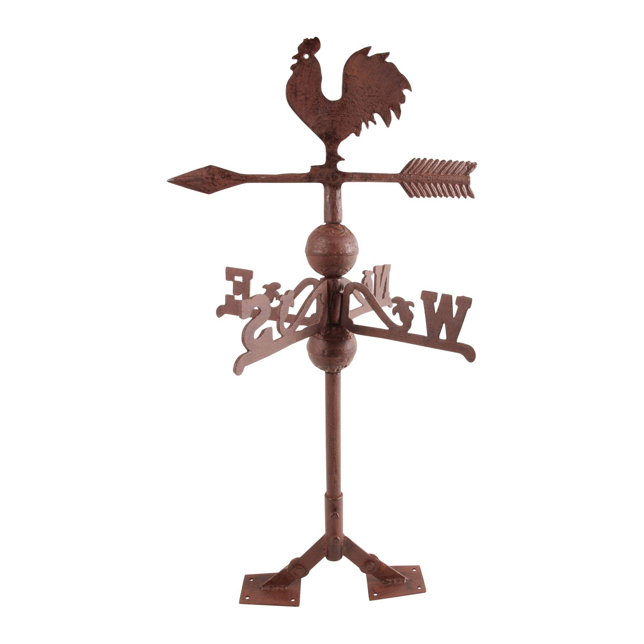 Girouette Coq Fonte Toit 35,5x35,5x69,0 cm - PRETAJARDINER
