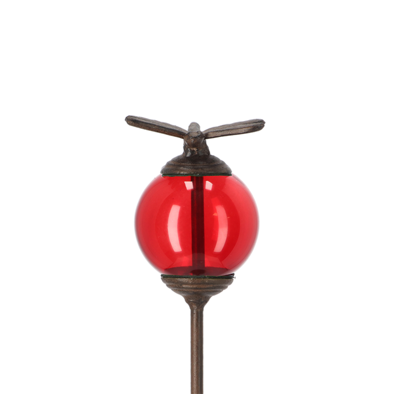 Lot de 2 tuteurs jardin insectes en verre et fonte multicolore H.118 cm - Image 6