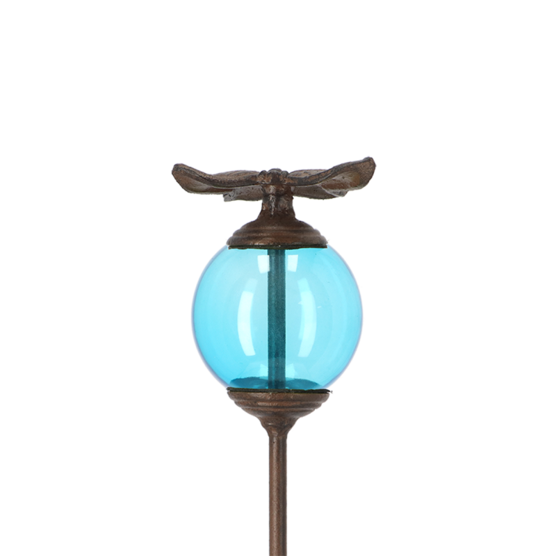Lot de 2 tuteurs jardin insectes en verre et fonte multicolore H.118 cm - Image 5