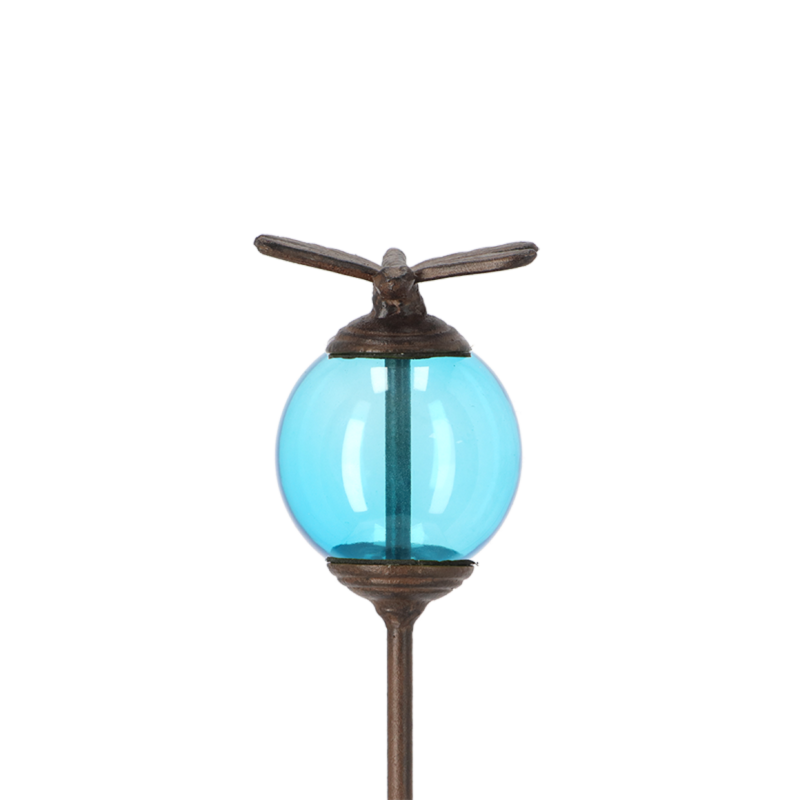Lot de 2 tuteurs jardin insectes en verre et fonte multicolore H.118 cm - Image 4