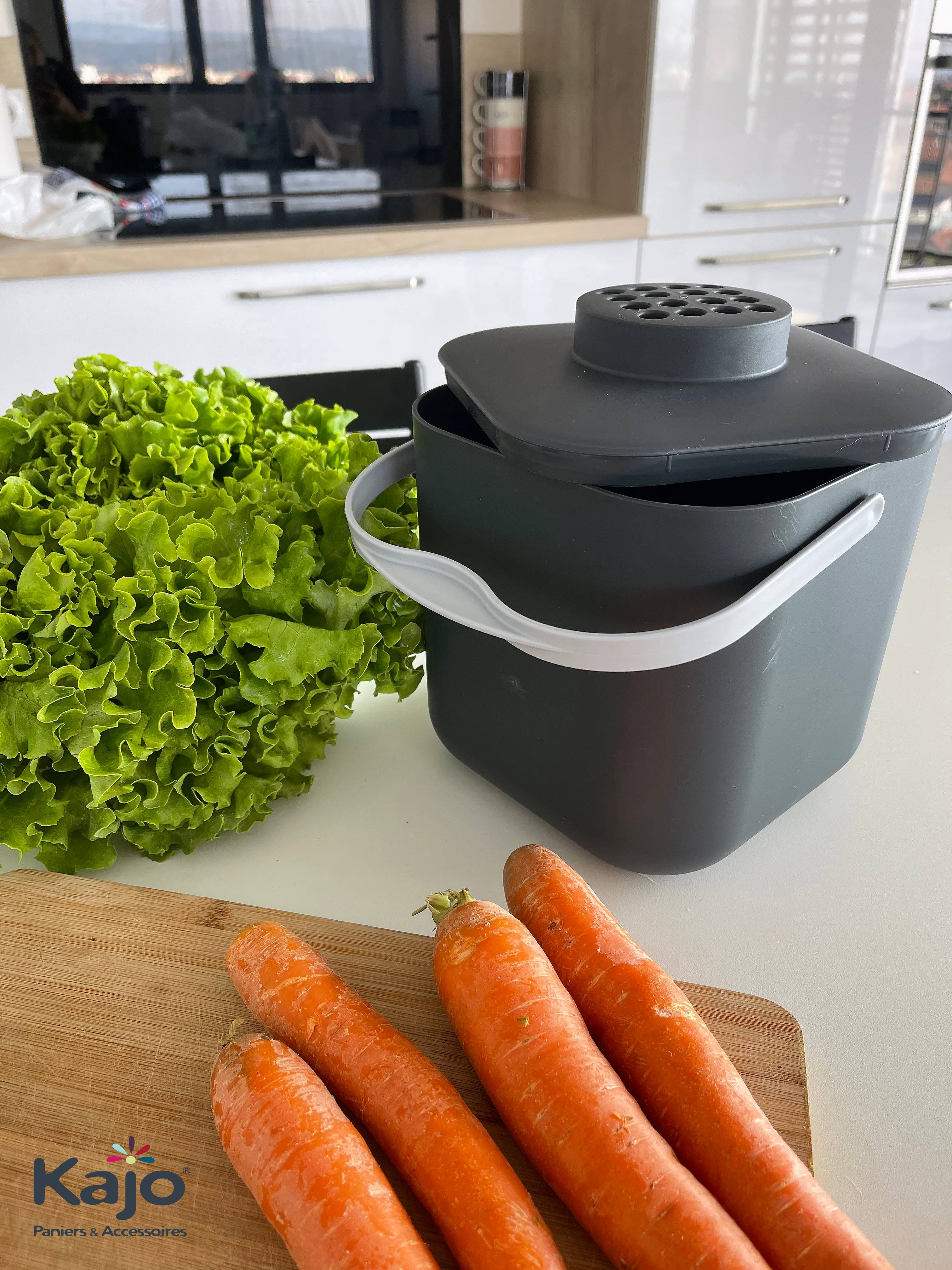 Kajo - Seau à compost 5L Gris - Imagen 1