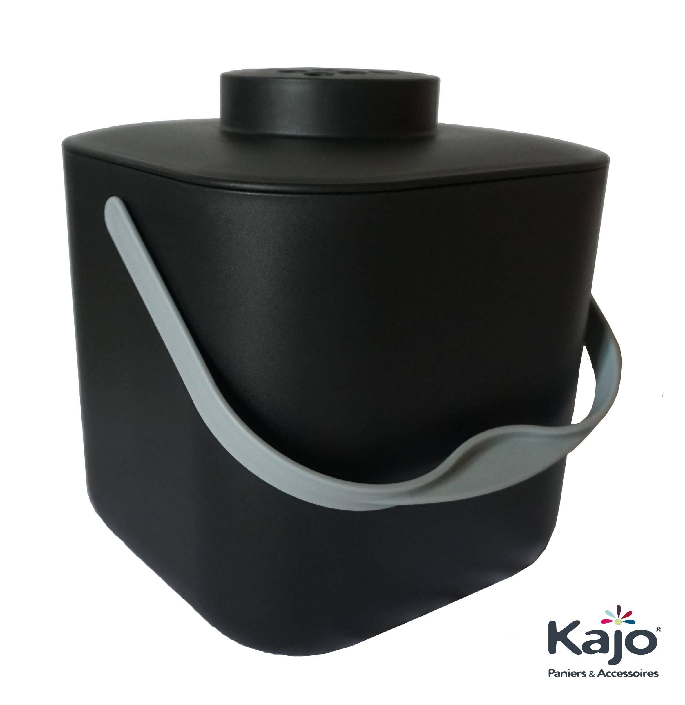 Kajo - Seau à compost 5L Gris - Imagen 4