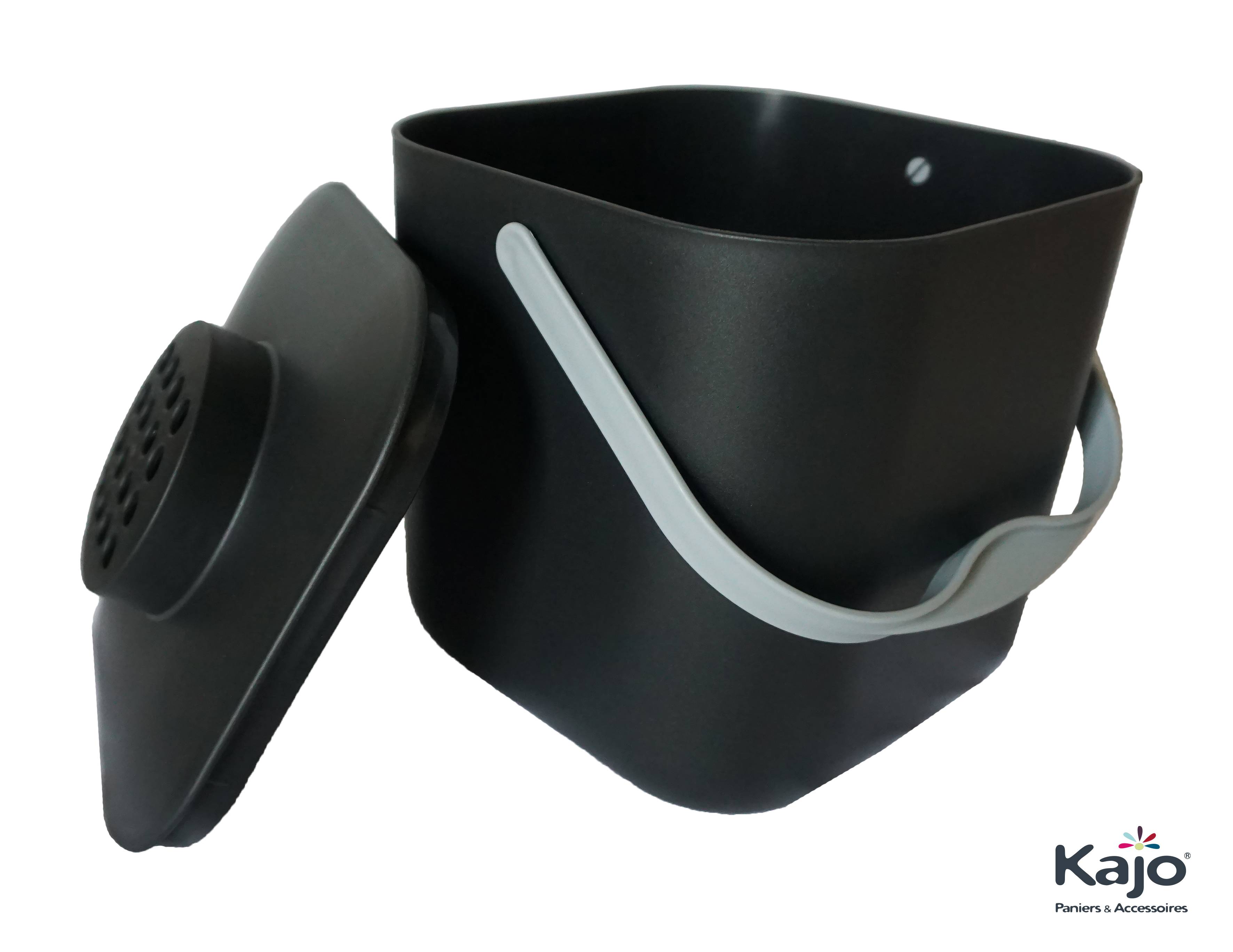 Kajo - Seau à compost 5L Gris - Imagen 2