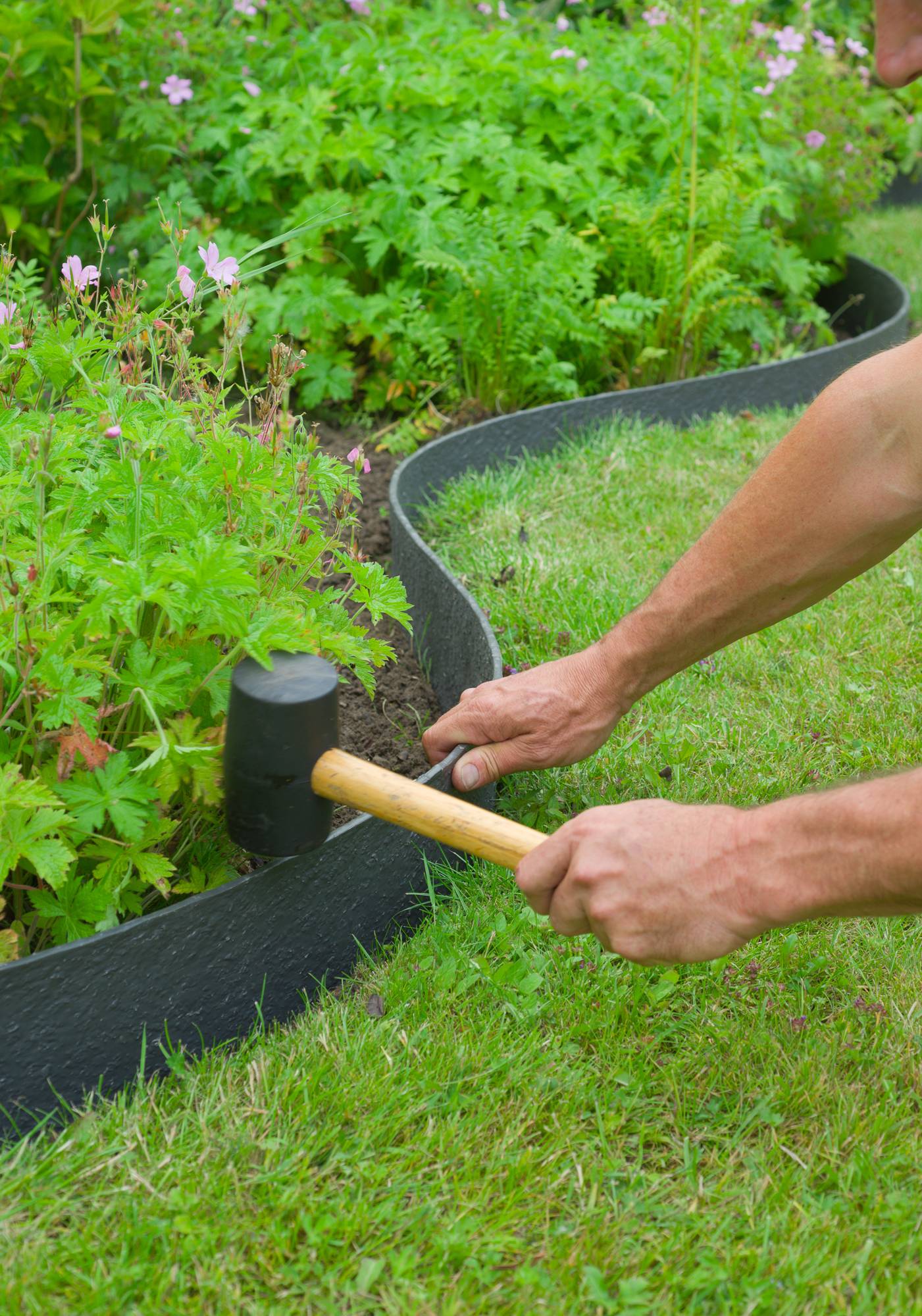 Bordure de jardin PE/PP recyclé noir surface texturée H 12 cm L 12 m - NATURE - Imagen 2