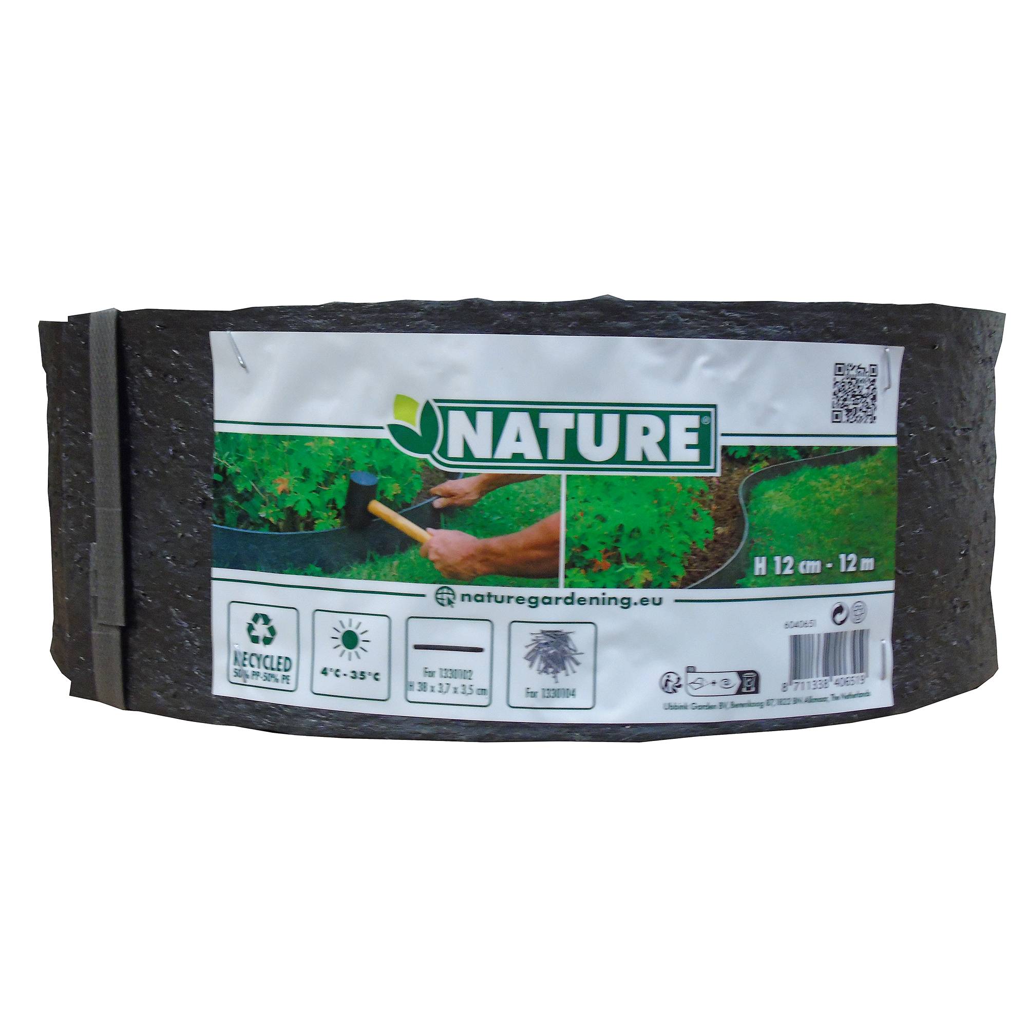 Bordure de jardin PE/PP recyclé noir surface texturée H 12 cm L 12 m - NATURE - Imagen 3