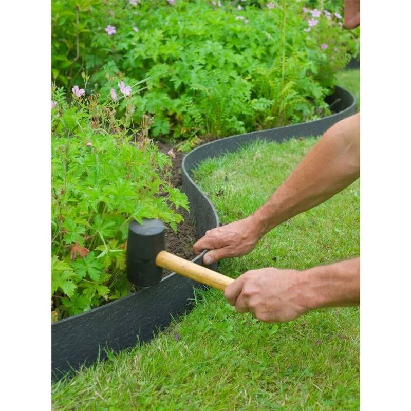Bordure de jardin PE/PP recyclé noir surface texturée H 12 cm L 12 m - NATURE - Imagen 7