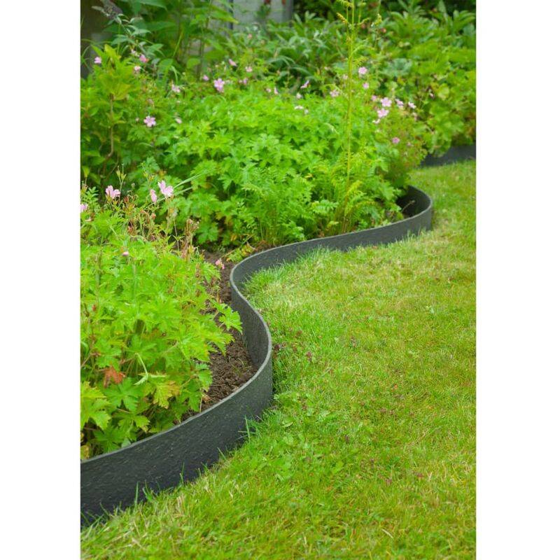 Bordure de jardin PE/PP recyclé noir surface texturée H 12 cm L 12 m - NATURE - Imagen 8