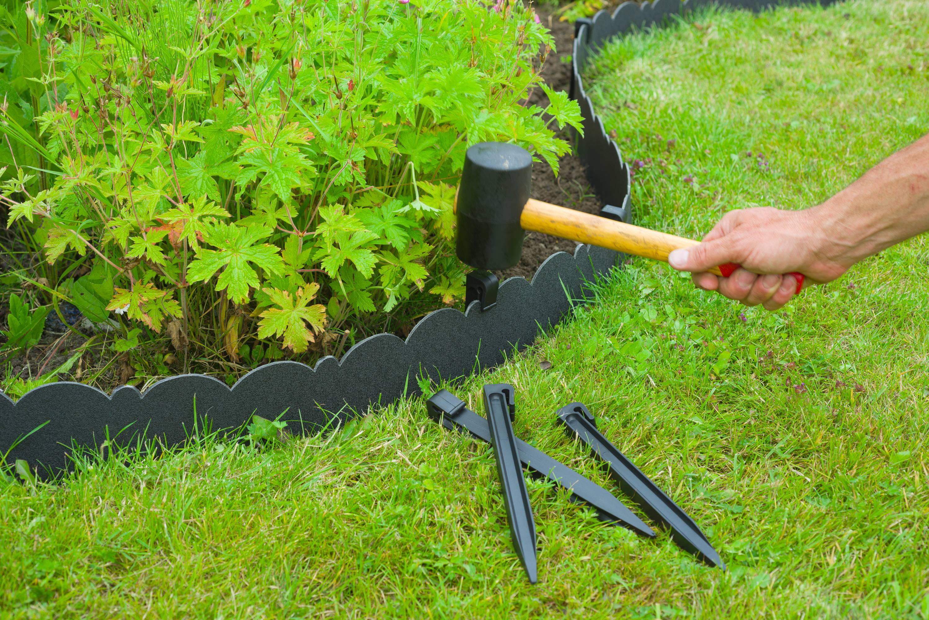 Bordure de jardin déco PE recyclé noir H 13 cm L 12 m - NATURE - Image 4