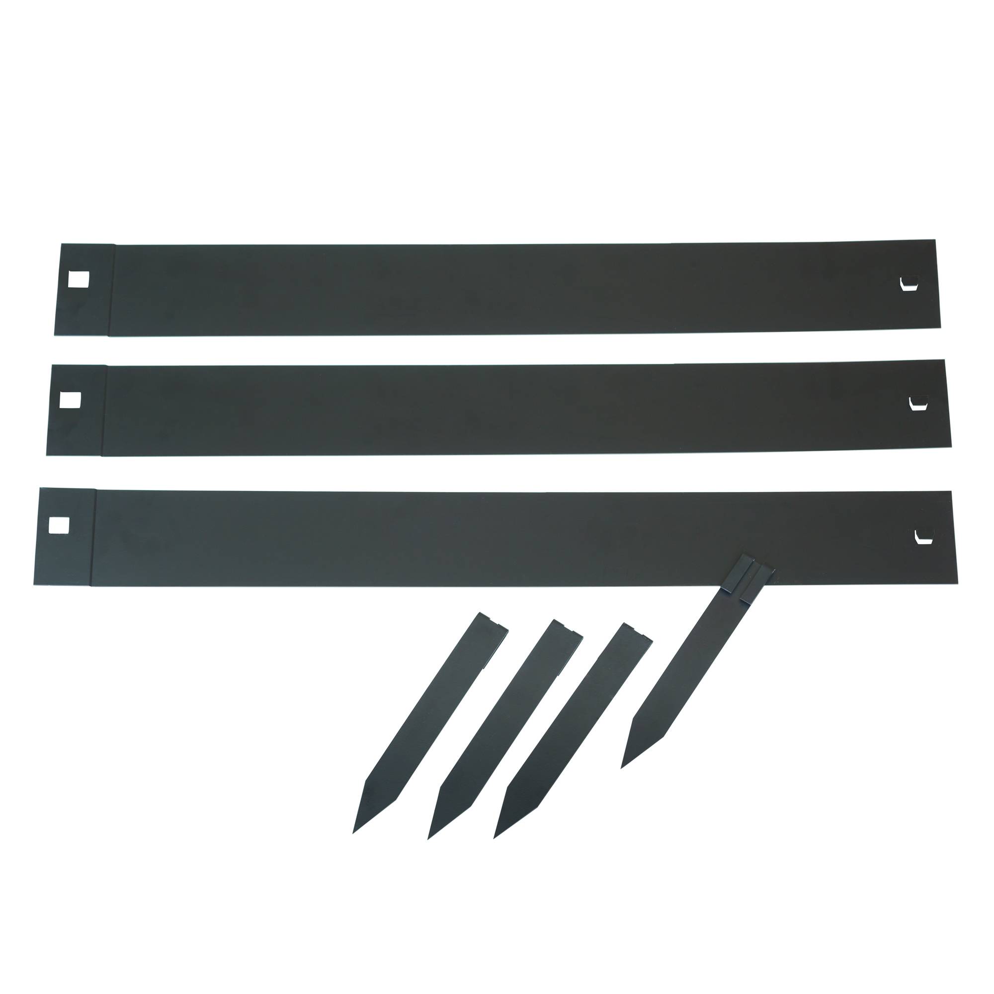 Bordure Jardin Acier Galvanisé Noir Mat H 10,2 cm L 2,64 m NATURE - Imagen 4