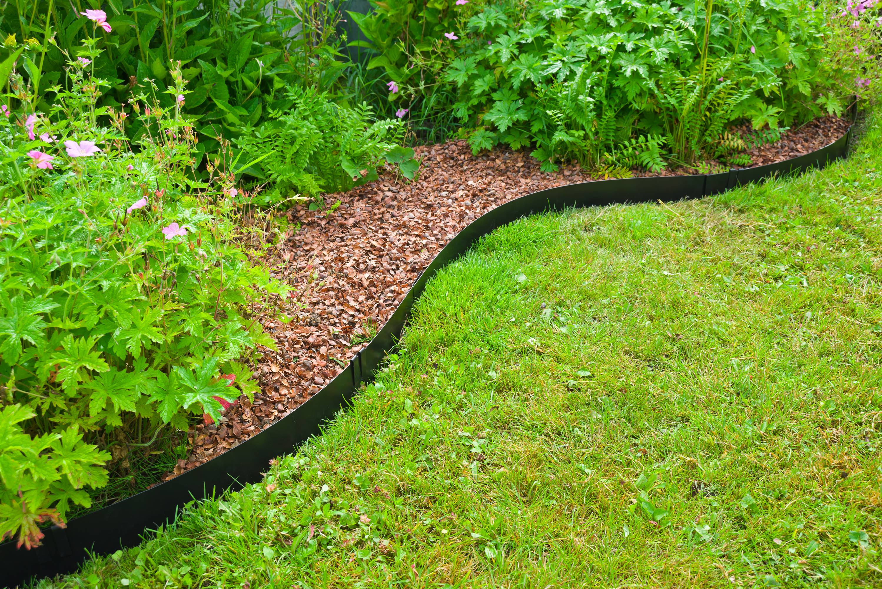 Bordure Jardin Acier Galvanisé Noir Mat H 10,2 cm L 2,64 m NATURE - Imagen 2