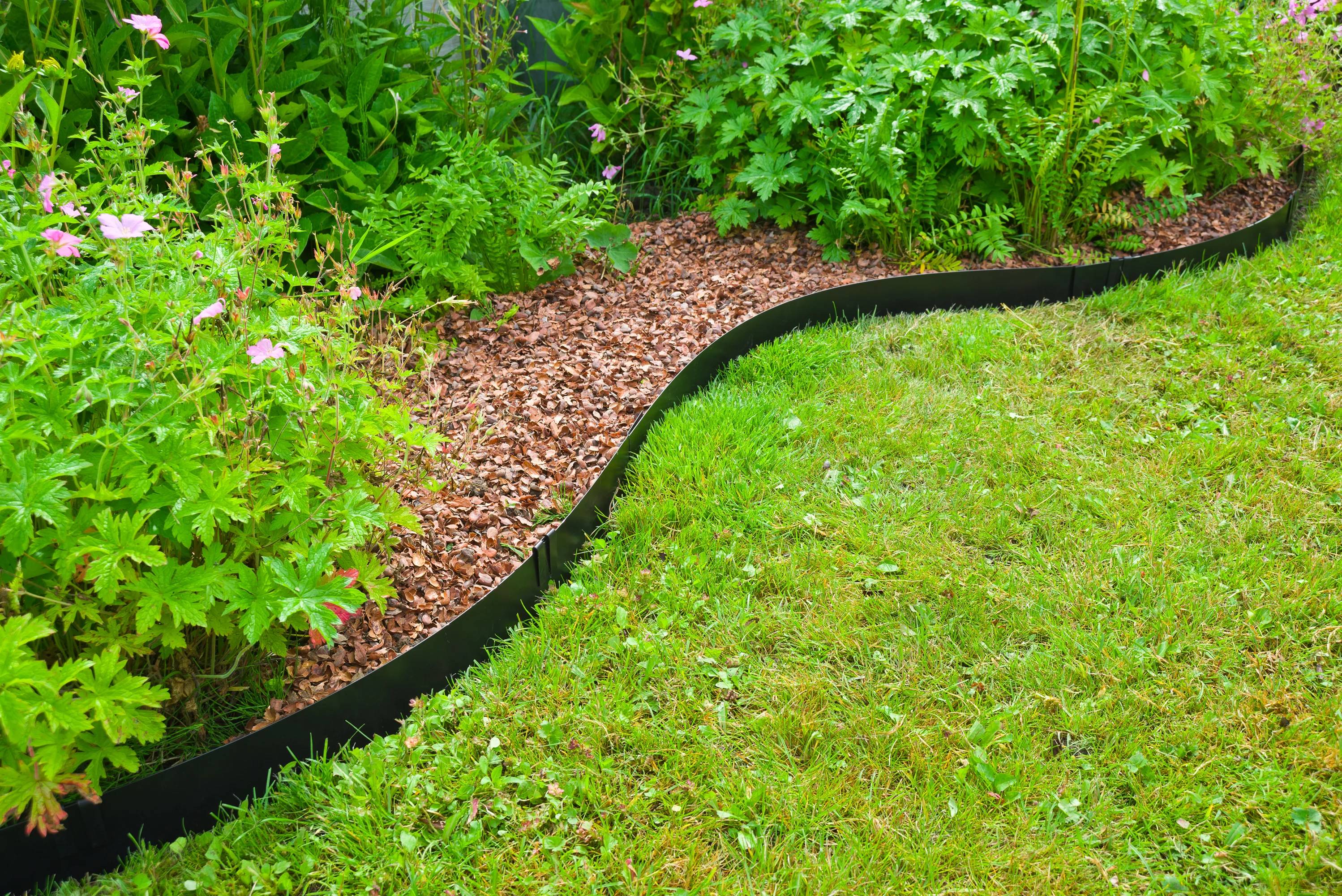 Bordure Jardin Acier Galvanisé Noir Mat H 10,2 cm L 2,64 m NATURE - Imagen 9