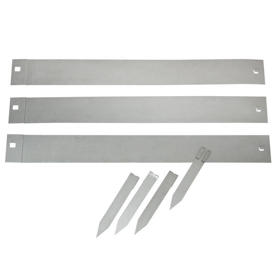 Lot de 3 bordures jardin acier galvanisé gris L 91,4 x H 10,2 cm - NATURE - Image 1