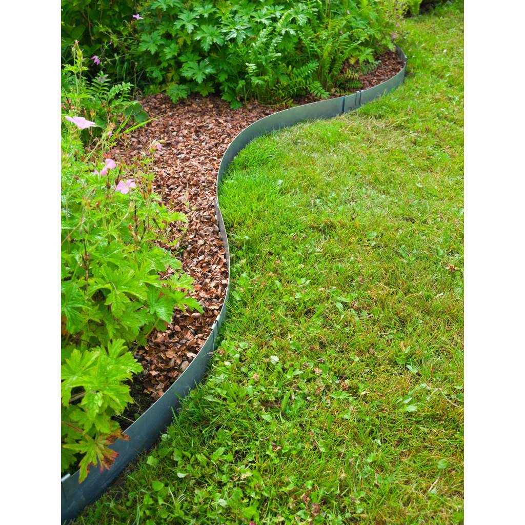 Lot de 3 bordures jardin acier galvanisé gris L 91,4 x H 10,2 cm - NATURE - Imagen 11