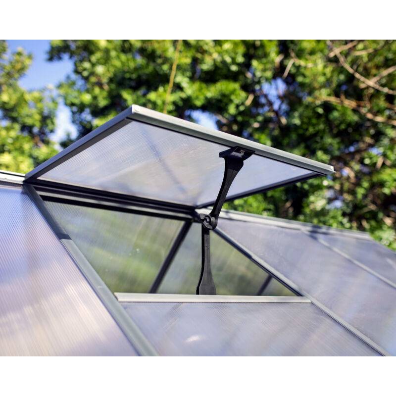 Serre de jardin Hybrid aluminium gris P.126 x L.185 x H.208 cm - Canopia by palram - Image 2