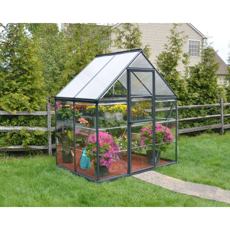 Serre de jardin Hybrid aluminium gris P.126 x L.185 x H.208 cm - Canopia by palram - Image 3