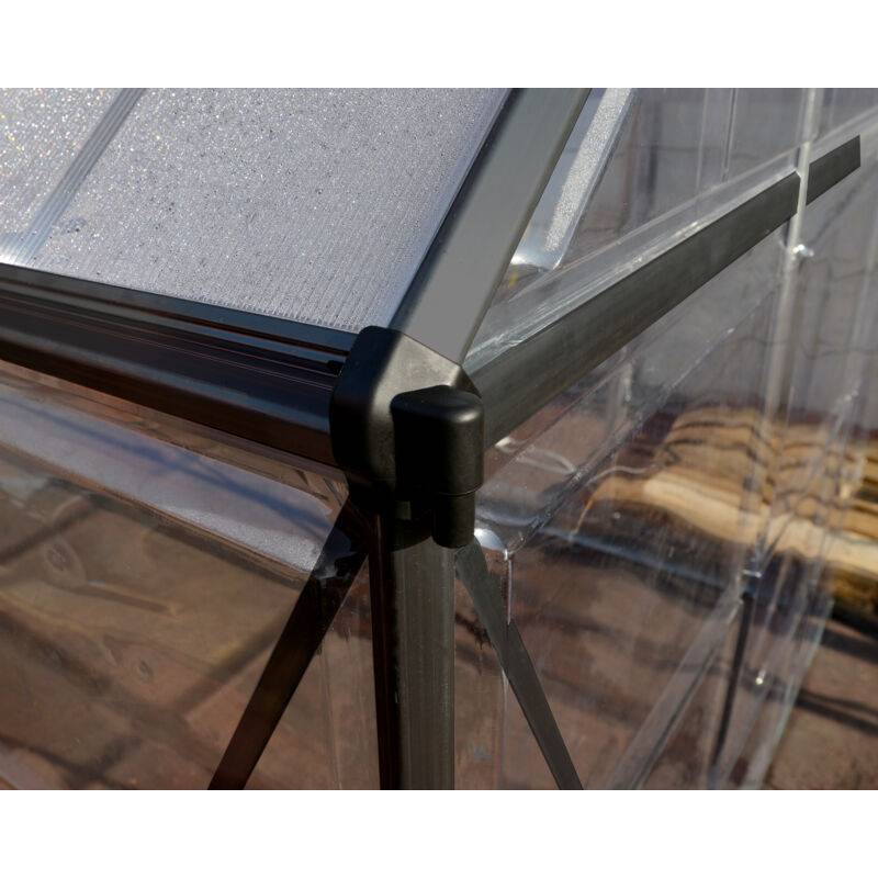 Serre de jardin Hybrid aluminium gris P.126 x L.185 x H.208 cm - Canopia by palram - Imagen 4