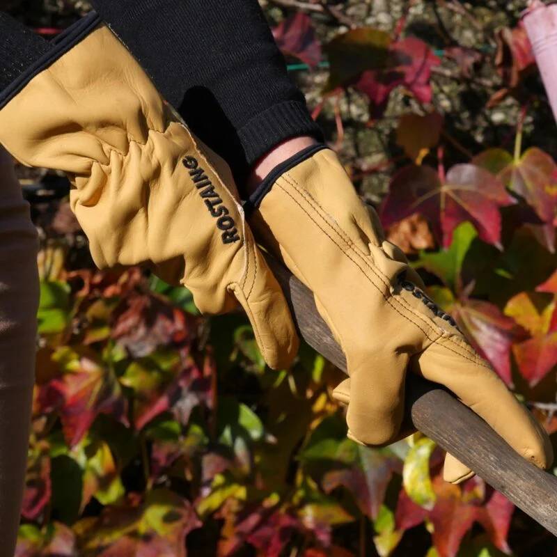 Rostaing - Gants de jardinage en cuir tanné - Paille - TRADITION- T11 - Imagen 4