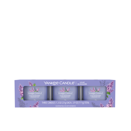 SIGNATURE JARDIN AUX LILAS 3 PK VOTIVE EN VERRE
