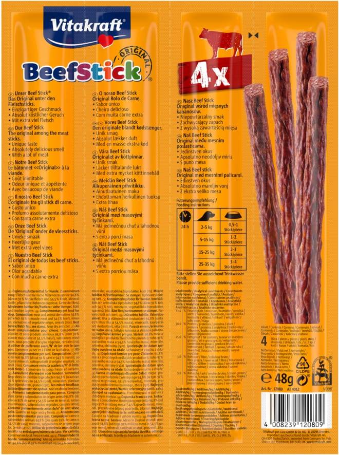 Beef Stick Friandises Chien Boeuf Lot de 4 - VITAKRAFT - Imagen 3