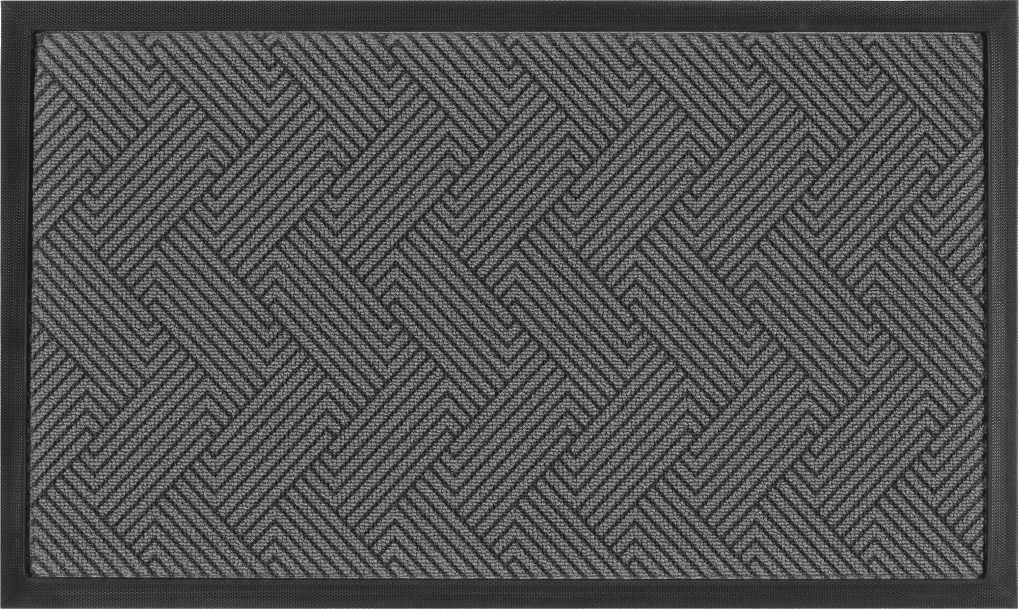 Tapis Antidérapant Brossant Gris 76 x 46 cm - CORYL - Image 1