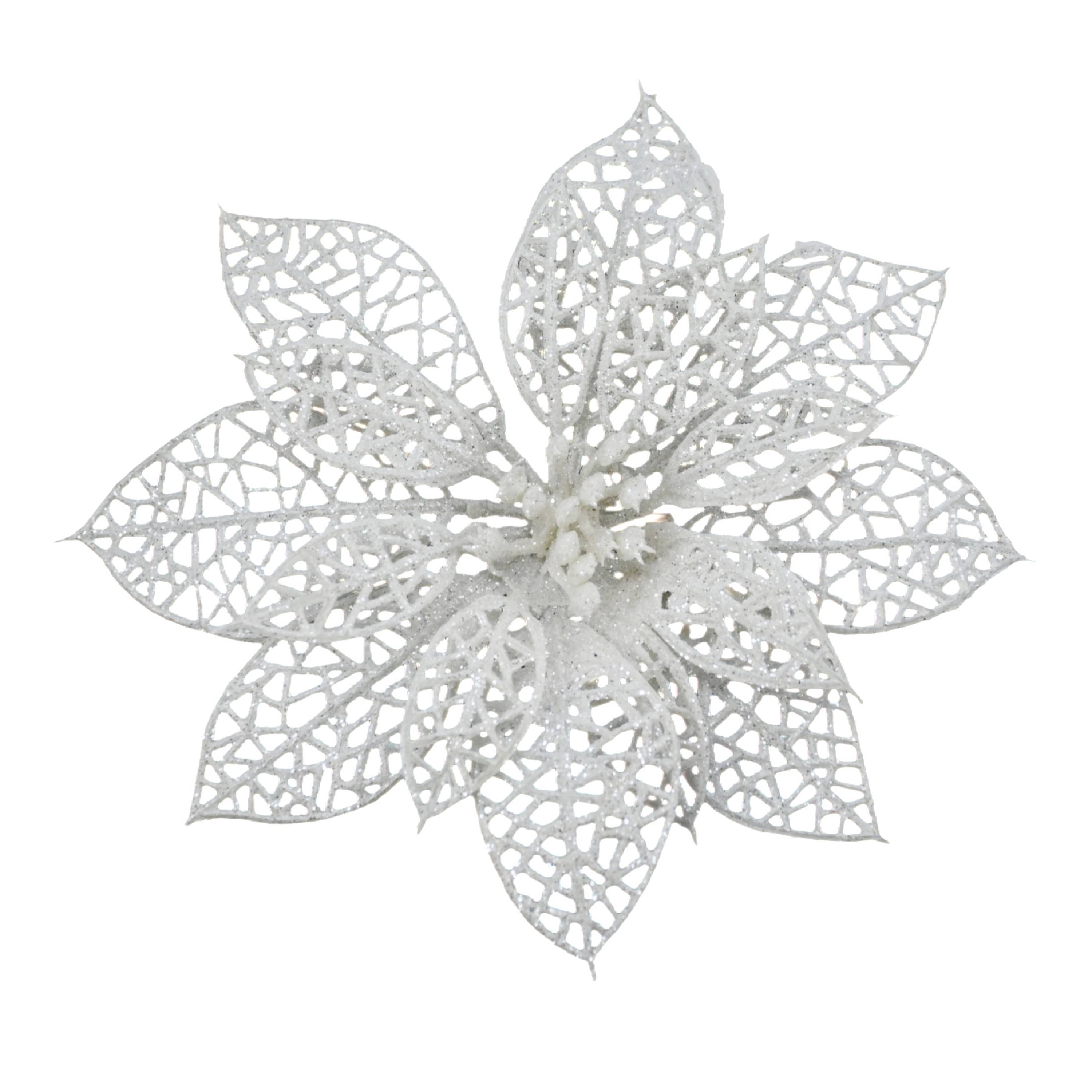 Ecloz - Clip Poinsettia Blanc x 3 - ECLOZ