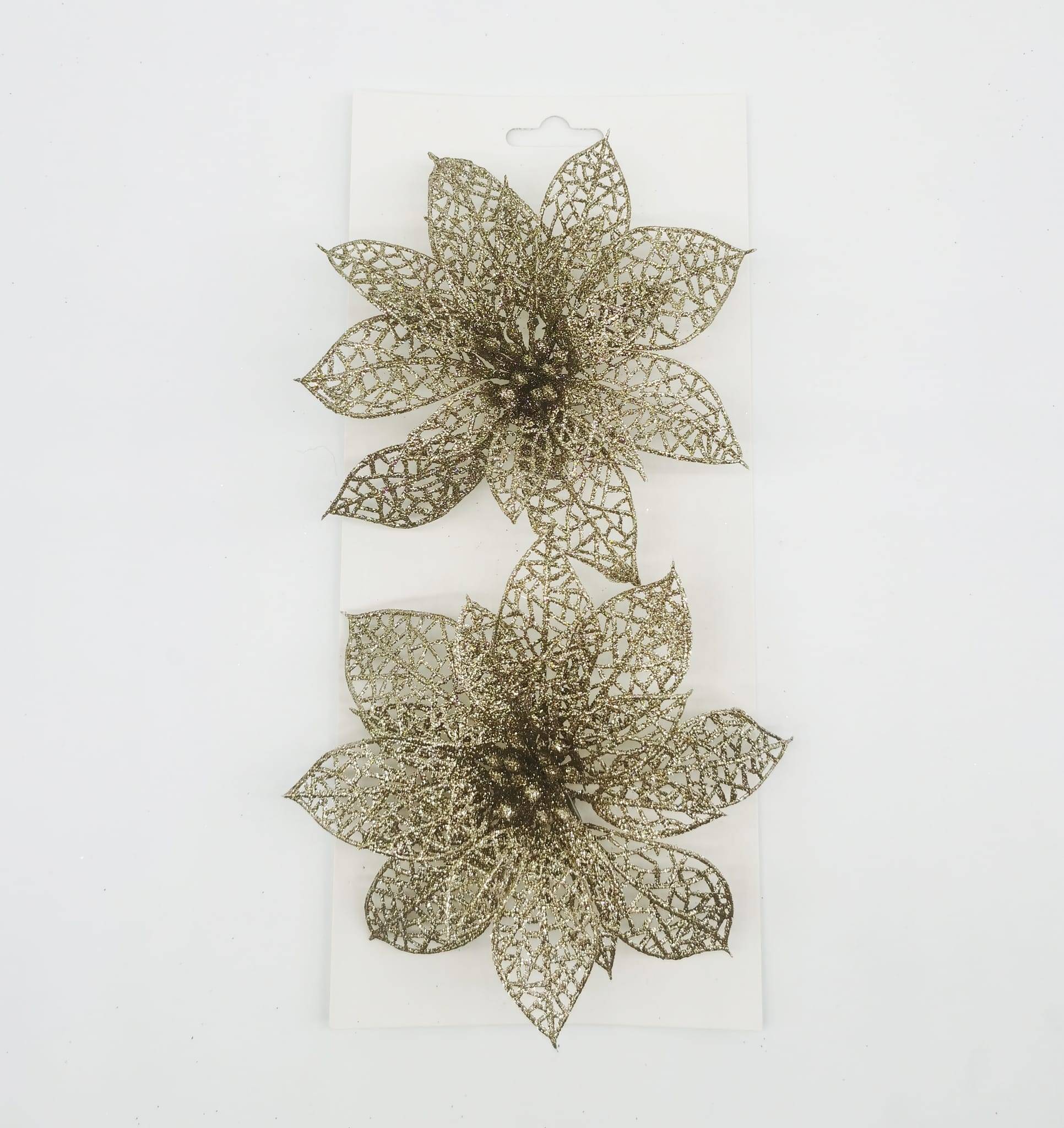 Ecloz - Clip Poinsettia Or x 2 - Ecloz - Imagen 2