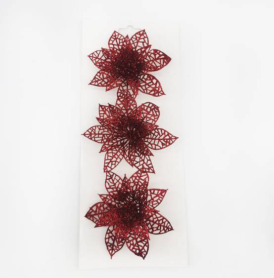 Ecloz - Clip Poinsettia Rouge x 3- Ecloz - Image 1