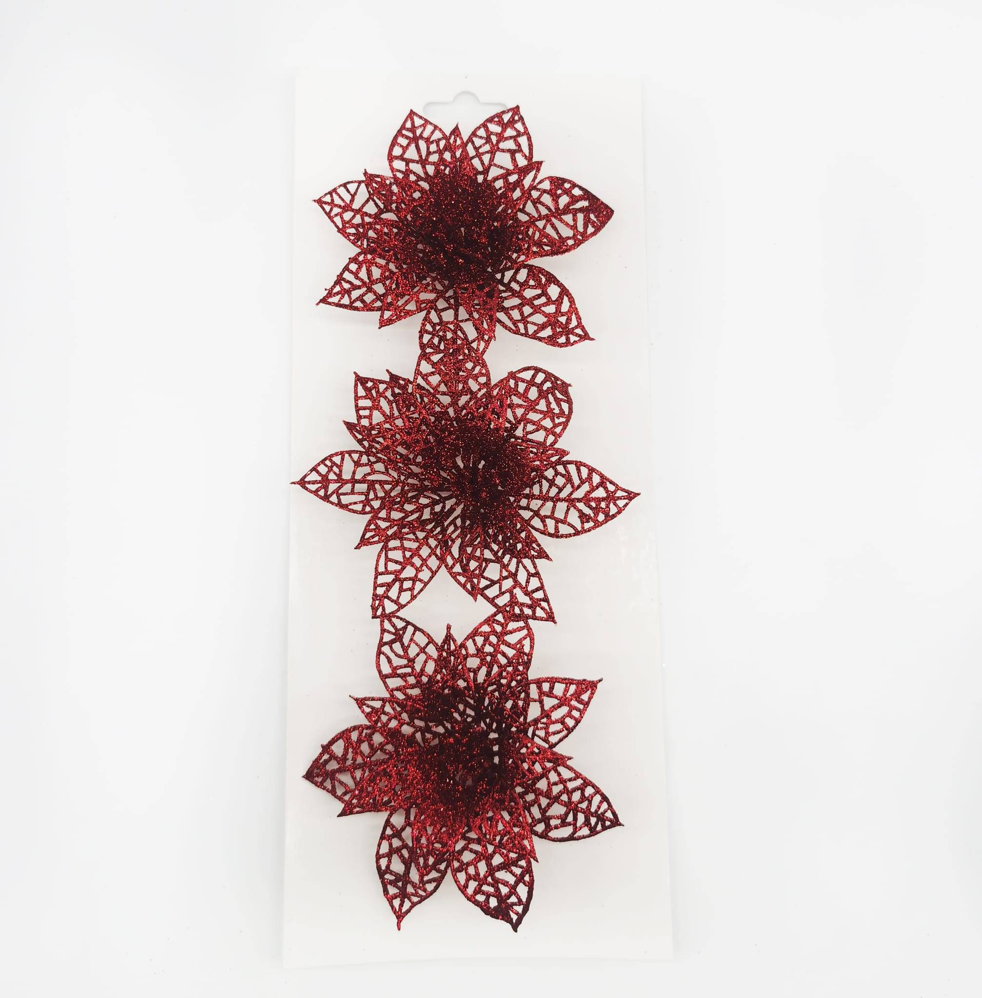 Ecloz - Clip Poinsettia Rouge x 3- Ecloz