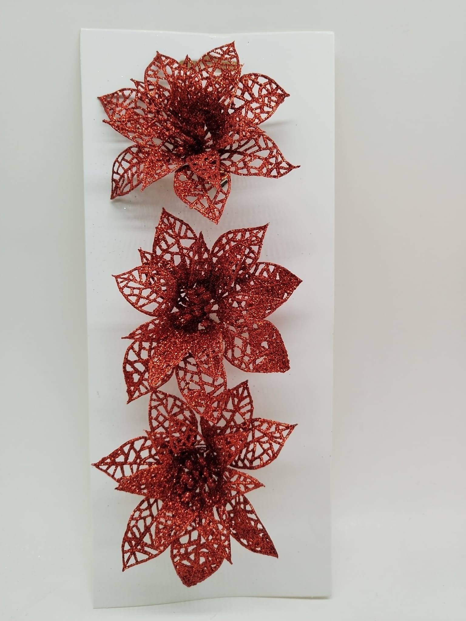 Ecloz - Clip Poinsettia Rouge x 3- Ecloz - Imagen 3
