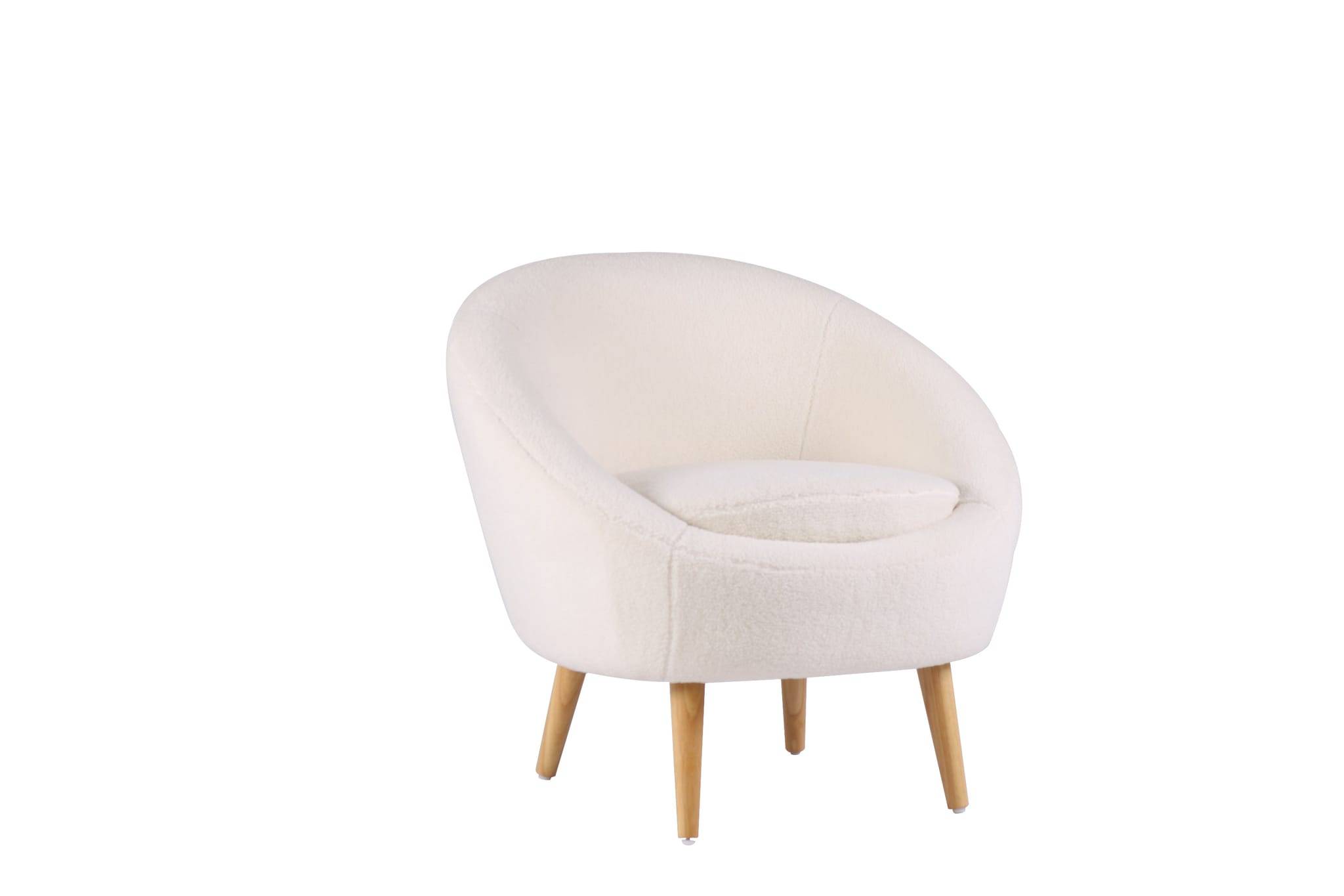 Ecloz - Fauteuil Teddy Blanc neige- ECLOZ