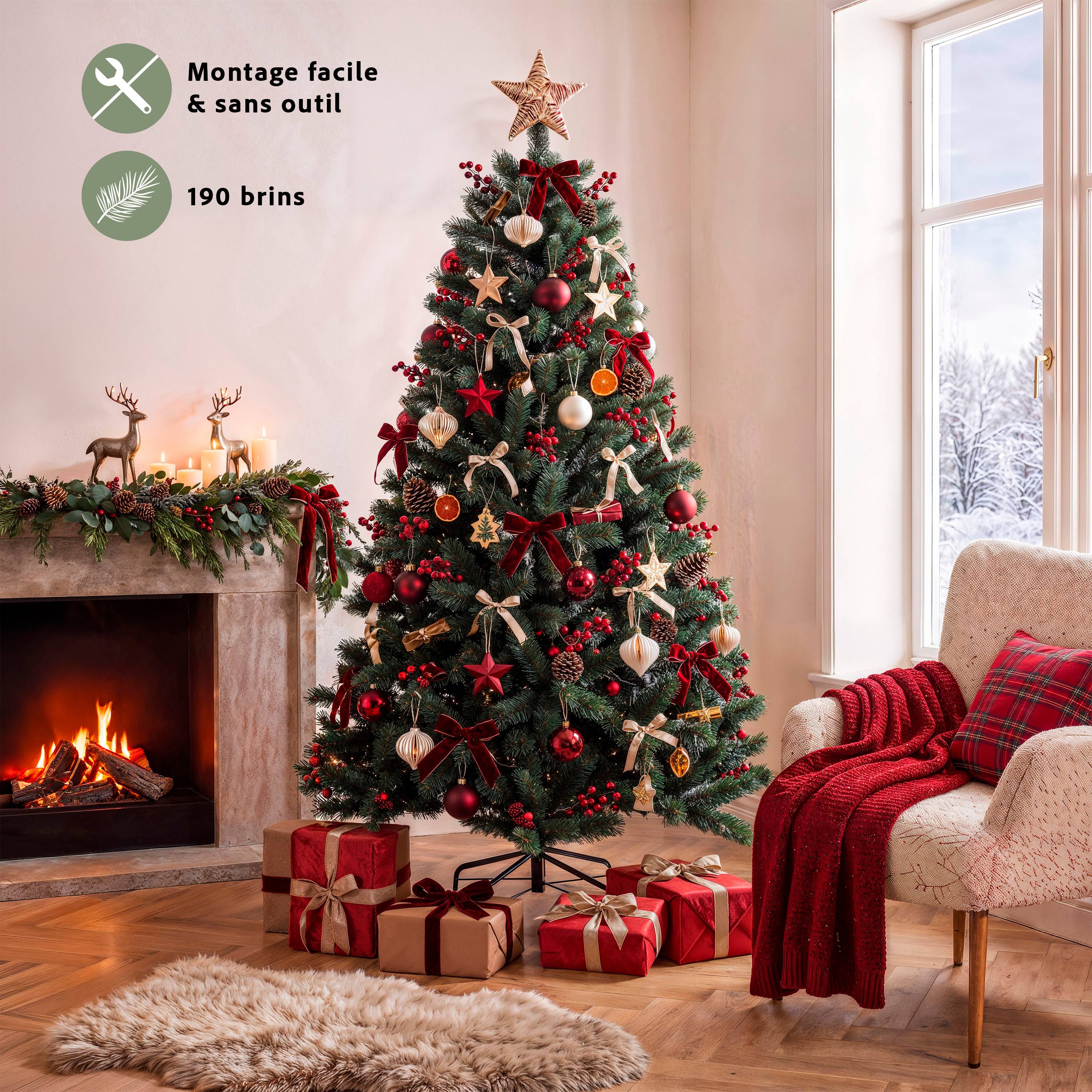 Ecloz - Árbol de Navidad artificial Chamonix - 120 cm - ECLOZ - Imagen 5